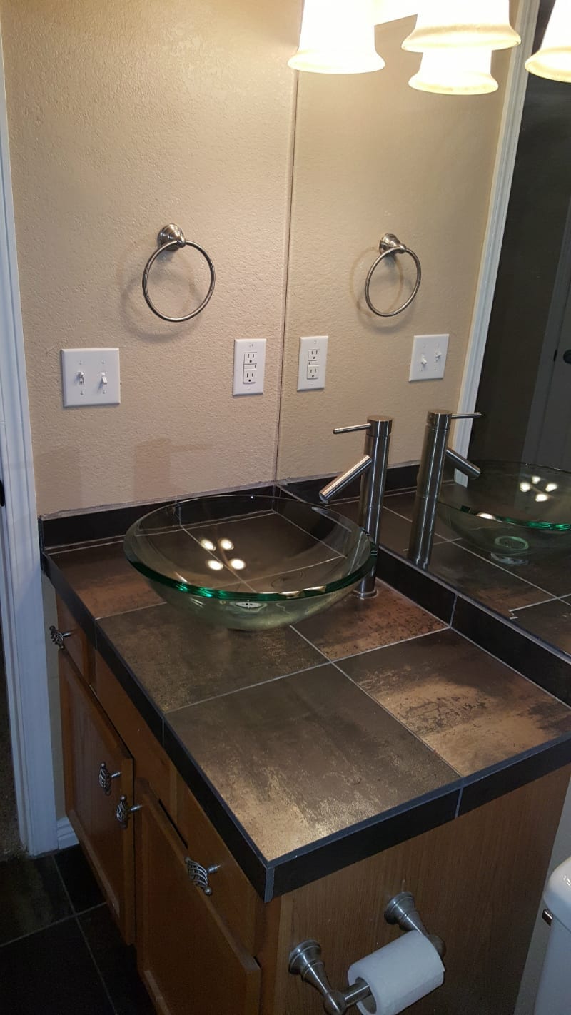 Inspection Resolution General Contractors - bathroom vanity and sink - after